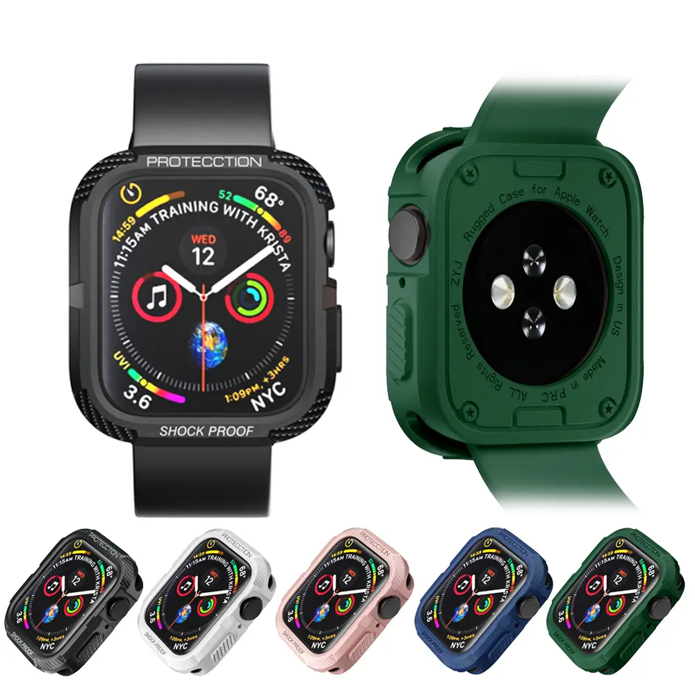 Protection Rugged Armor Apple Watch Case Black Image 5
