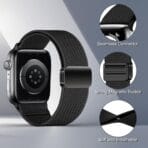 Black Magnetic Nylon Solo Loop Strap