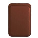 Brown Leather MagSafe Magnetic Card Wallet