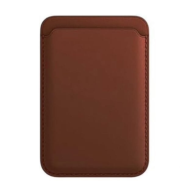 Brown Leather MagSafe Magnetic Card Wallet
