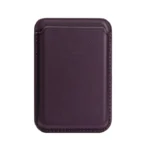 Dark Purple Leather MagSafe Magnetic Card Wallet