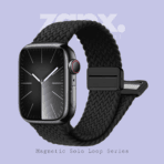 Magnetic Solo Loop Black Apple Watch Strap
