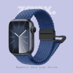 Magnetic Solo Loop Blue Apple Watch Strap