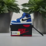 Branded Sneaker Style Silicon Airpod Case Blue Black Image 1