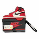 Branded Sneaker Style Silicon Airpods Case for AirPods Pro, Pro 2, & AirPods 4 (Red)
