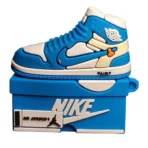 Branded Sneaker Style Silicon Airpods Case for AirPods Pro, Pro 2, & AirPods 4 (Sky Blue)