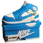 Branded Sneaker Style Silicon Airpods Case for AirPods Pro, Pro 2, & AirPods 4 (Sky Blue) - Image 3