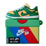 Branded Sneaker Style Silicon Airpods Case for AirPods Pro, Pro 2, & AirPods 4 (Green)