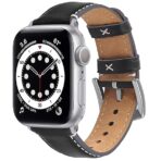 TruOna Black Leather Band for Apple Watch - Image 4