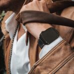 TruOna Black Leather Band for Apple Watch - Image 2