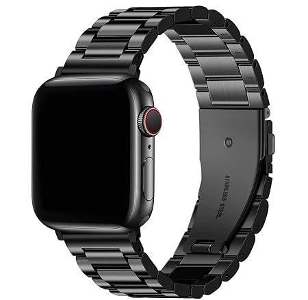 TruOna Black Steel Band for Apple Watch