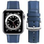 TruOna Blue Leather Band for Apple Watch