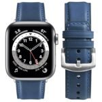 TruOna Blue Leather Band for Apple Watch
