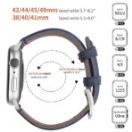TruOna Blue Leather Band for Apple Watch - Image 2