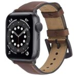 TruOna Dark Brown Leather Band for Apple Watch - Image 5