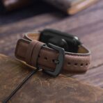 TruOna Dark Brown Leather Band for Apple Watch - Image 4