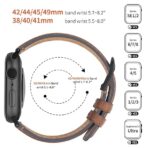 TruOna Dark Brown Leather Band for Apple Watch - Image 2