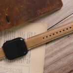 TruOna Light Brown Leather Band for Apple Watch - Image 4