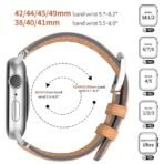 TruOna Light Brown Leather Band for Apple Watch - Image 2
