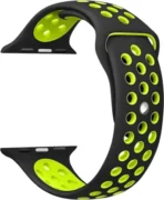 TruOna Black-Green Silicon Sport for Apple Watch