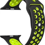 TruOna Black-Green Silicon Sport for Apple Watch