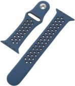 TruOna Blue-Black Silicon Sport for Apple Watch