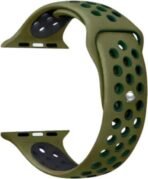 TruOna Green-Black Silicon Sport for Apple Watch
