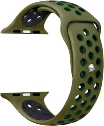 TruOna Green-Black Silicon Sport for Apple Watch