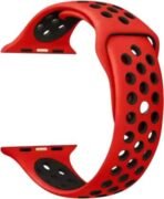 TruOna Red-Black Silicon Sport for Apple Watch