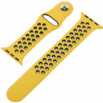 TruOna Yellow-Black Silicon Sport for Apple Watch - Image 2