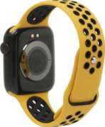 TruOna Yellow-Black Silicon Sport for Apple Watch - Image 3